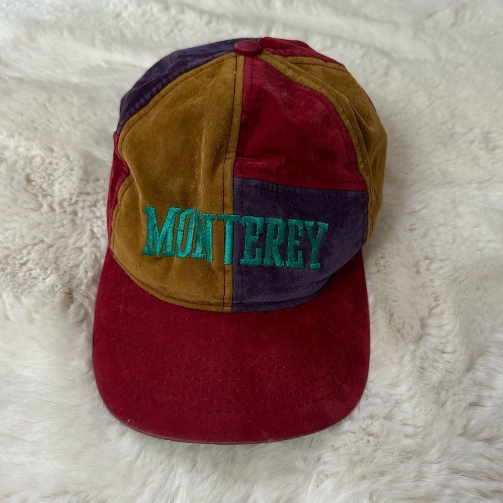 Monterey CA Vintage Colorblock embroidered baseball cap